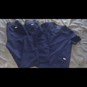 Navy Blue Scrub Set